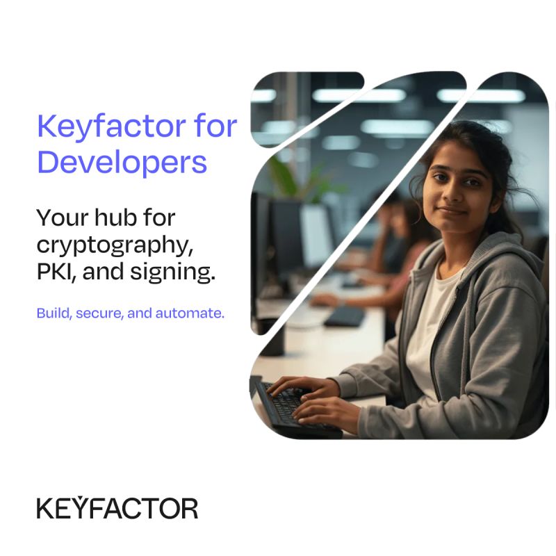 KeyfactorComm's tweet image. Introducing Keyfactor for Developers – your all-in-one platform for PKI and signing security. 

Build, experiment, and scale – we have all the hands-on access and comprehensive resources to get you started. 

Learn more: keyfactor.com/keyfactor-for-…