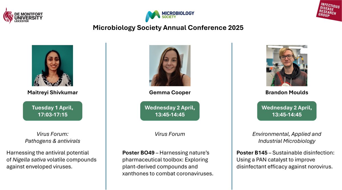 Maitreyi Shivkumar (@lambananas) on Twitter photo Our lab is in Liverpool this week for the <a href="/MicrobioSoc/">Microbiology Society</a> Annual Conference #Microbio25. We're excited to present our work and meet people, do come and say hi if you're there! 👩🔬 👨🔬
<a href="/dmuleicester/">dmuleicester</a> | <a href="/DMUresearch/">DMU Research</a> | <a href="/its_me_gemma_c/">Gemma Louise Cooper</a> Our lab is in Liverpool this week for the <a href="/MicrobioSoc/">Microbiology Society</a> Annual Conference #Microbio25. We're excited to present our work and meet people, do come and say hi if you're there! 👩🔬 👨🔬
<a href="/dmuleicester/">dmuleicester</a> | <a href="/DMUresearch/">DMU Research</a> | <a href="/its_me_gemma_c/">Gemma Louise Cooper</a>