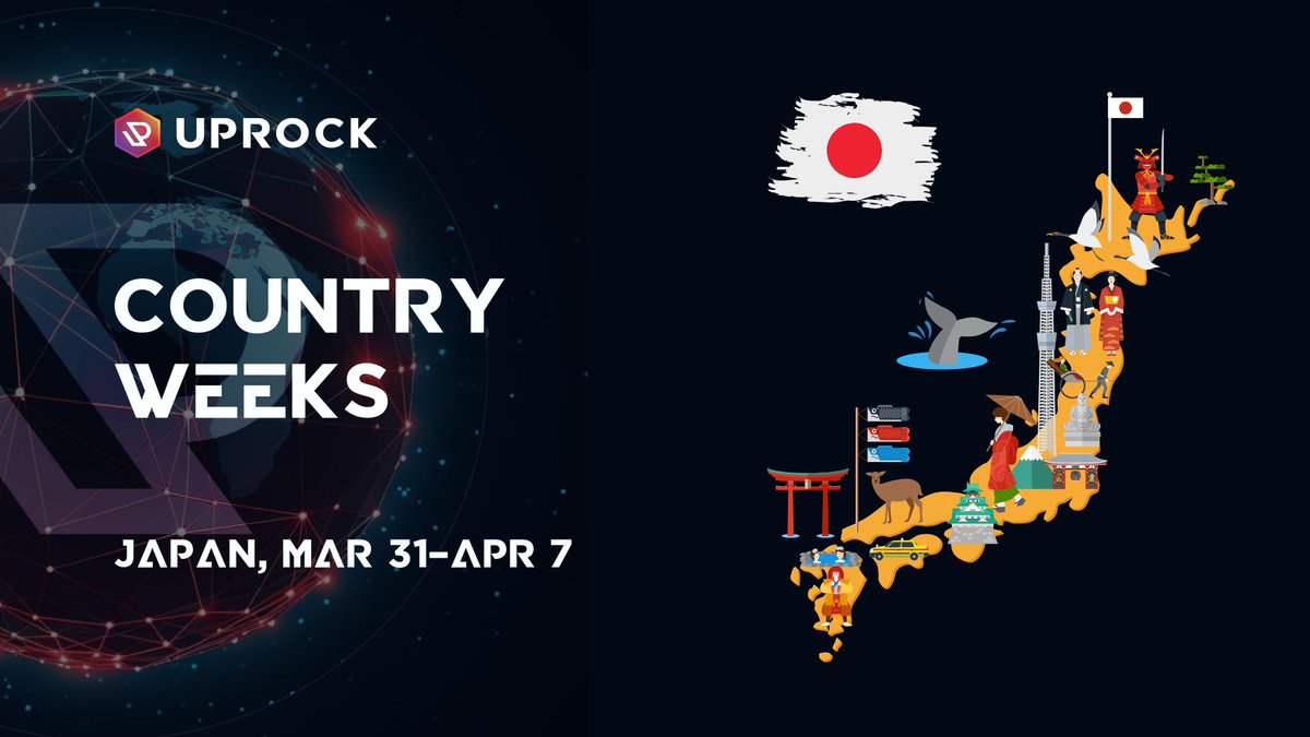 🇯🇵 It’s Japan Week at UpRock!

We’re continuing our global initiative:
Country Weeks — and this time, we’re heading to the Land of the Rising Sun.

Let’s UpRock Japan!
Starting today through April 7, users in Japan who stay active in the app will 2x their weekly earnings.