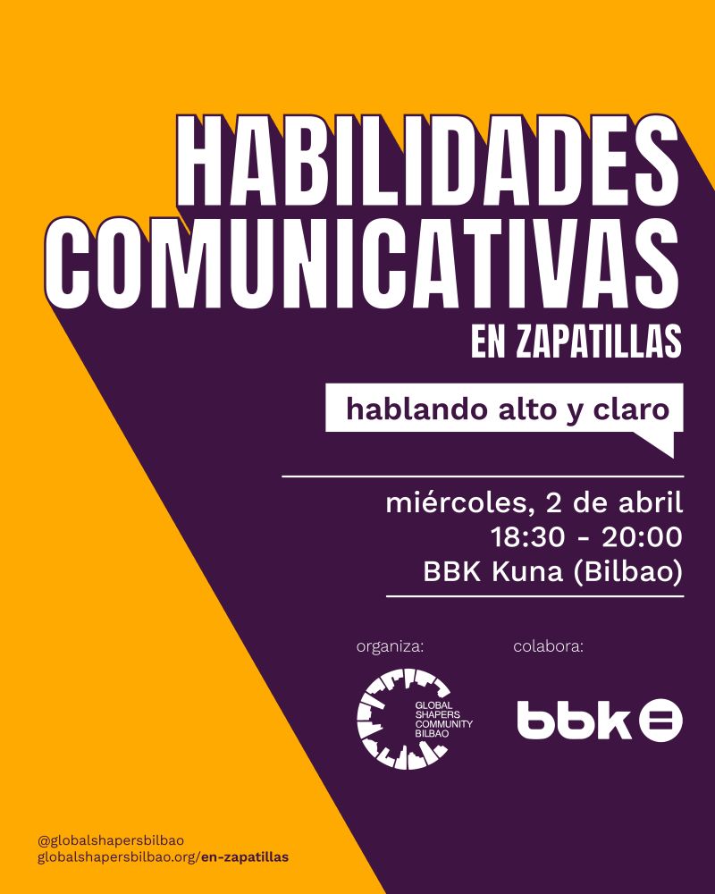 "En Zapatillas" llega a <a href="/BBK_Kuna/">BBK Kuna</a> de la mano de <a href="/ShapersBilbao/">Global Shapers Bilbao</a>. Un foro dinámico sobre habilidades para la vida, diseñado por jóvenes y para jóvenes.

📅 02/04/2025.
🕡 18:30h.
📍 #BBKKuna.
🎟 Entrada libre.

No te lo pierdas 👉 brnw.ch/21wRGqk