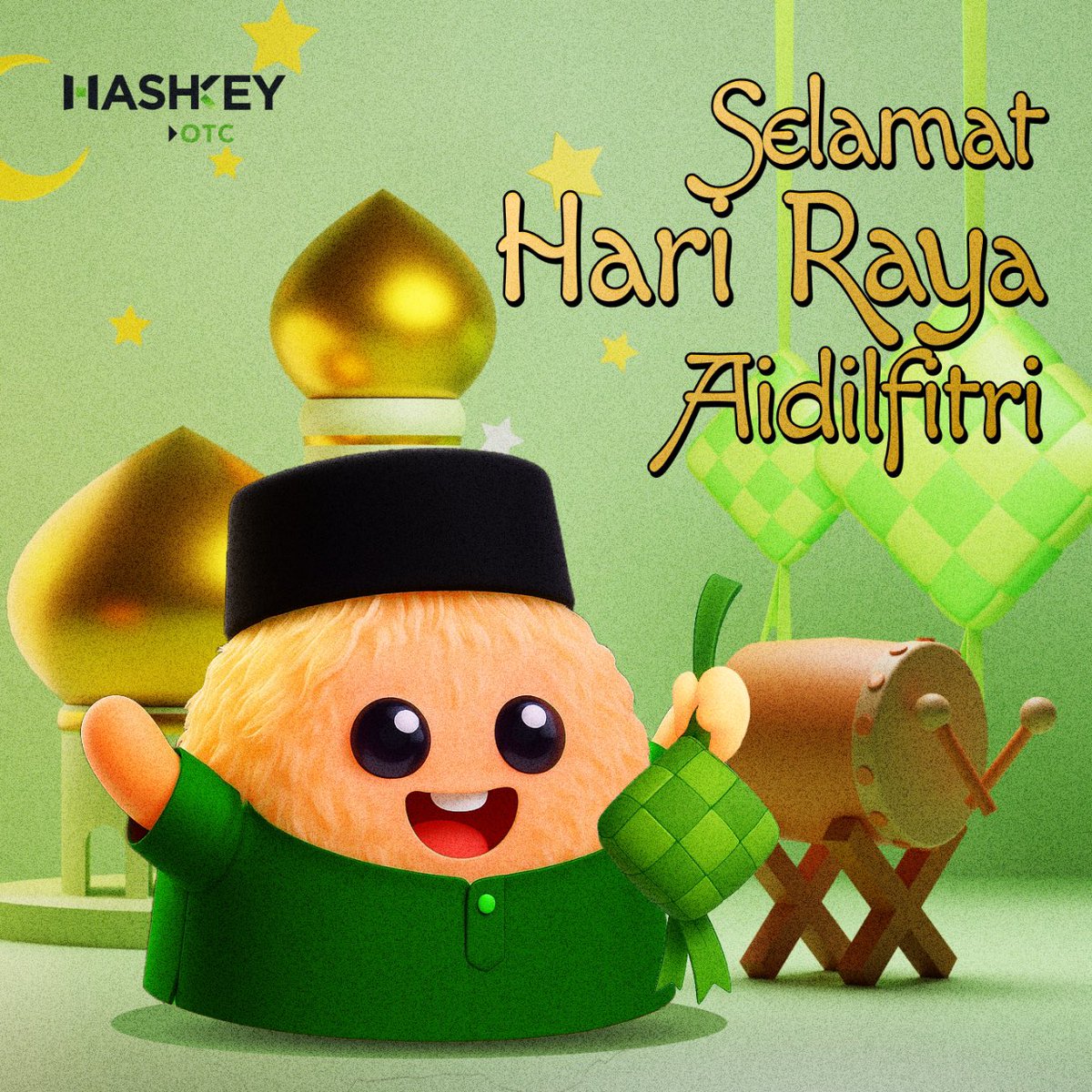 HashKeyOTC's tweet image. 🎆 Here’s wishing everyone selamat hari raya aidilfitri and blessed eid mubarak! 

💚, #HashKeyOTC