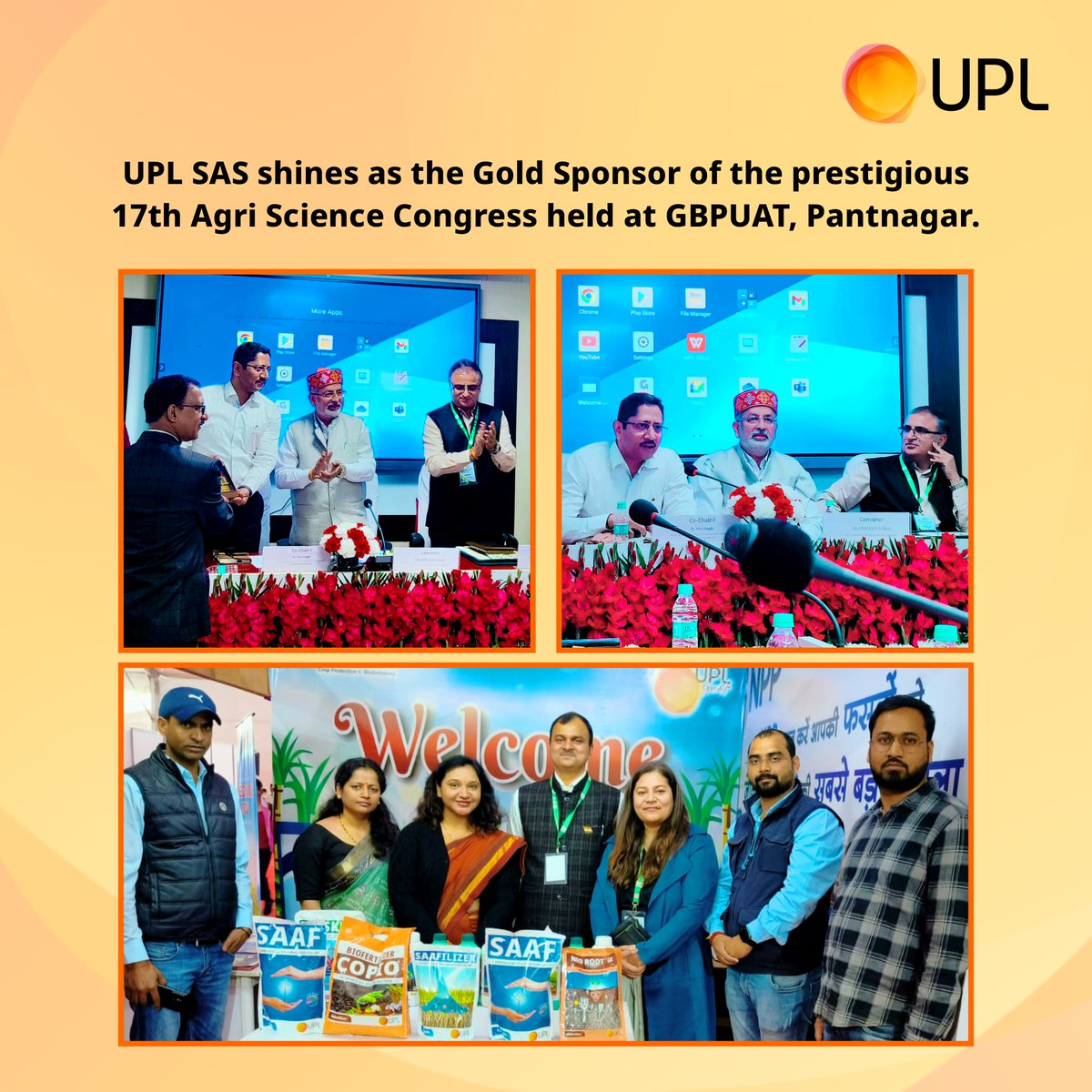 #UPL is honored to be the Gold Sponsor of the 17th Agricultural Science Congress 2025 at #GBPUAT, Pantnagar. Themed "Frontier Sciences &amp; Technologies in Agriculture for a Developed India," the event united 2,500+ delegates.
#Sustainability #AgricultureInnovation #ASC2025 #ICAR