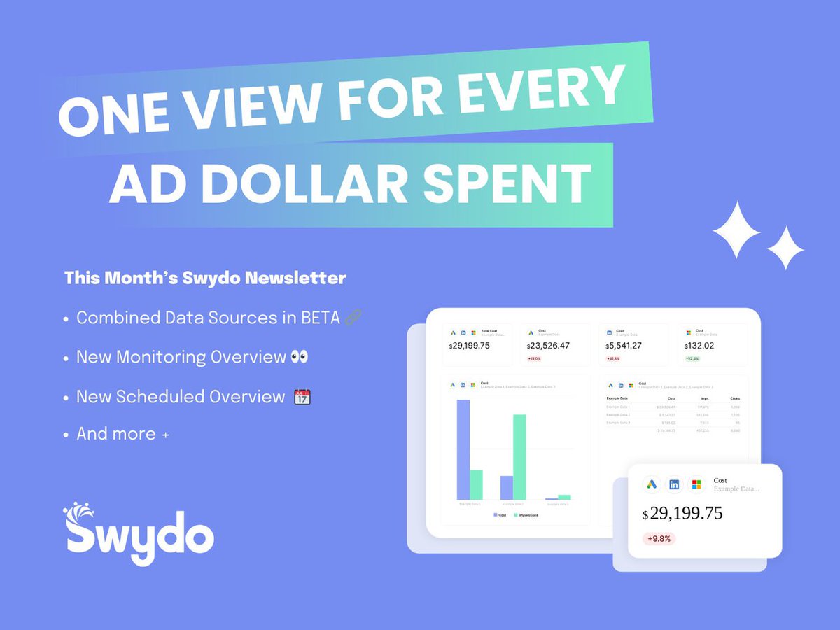 Big updates incoming for marketers! Easier reporting, smoother client metrics—it's all in our March newsletter. 

Check it out👇 

#Swydo #MarketingTools #ClientReporting #DataAnalytics