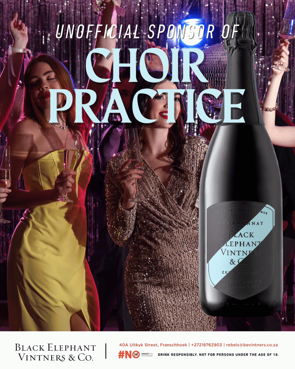 Unleash your palate and your vocal range with Black Elephant Vintners Ultra Brut! This sparkling sensation will elevate your toasts and high notes, making every choir practice feel like a bubbly audition!

Cheers