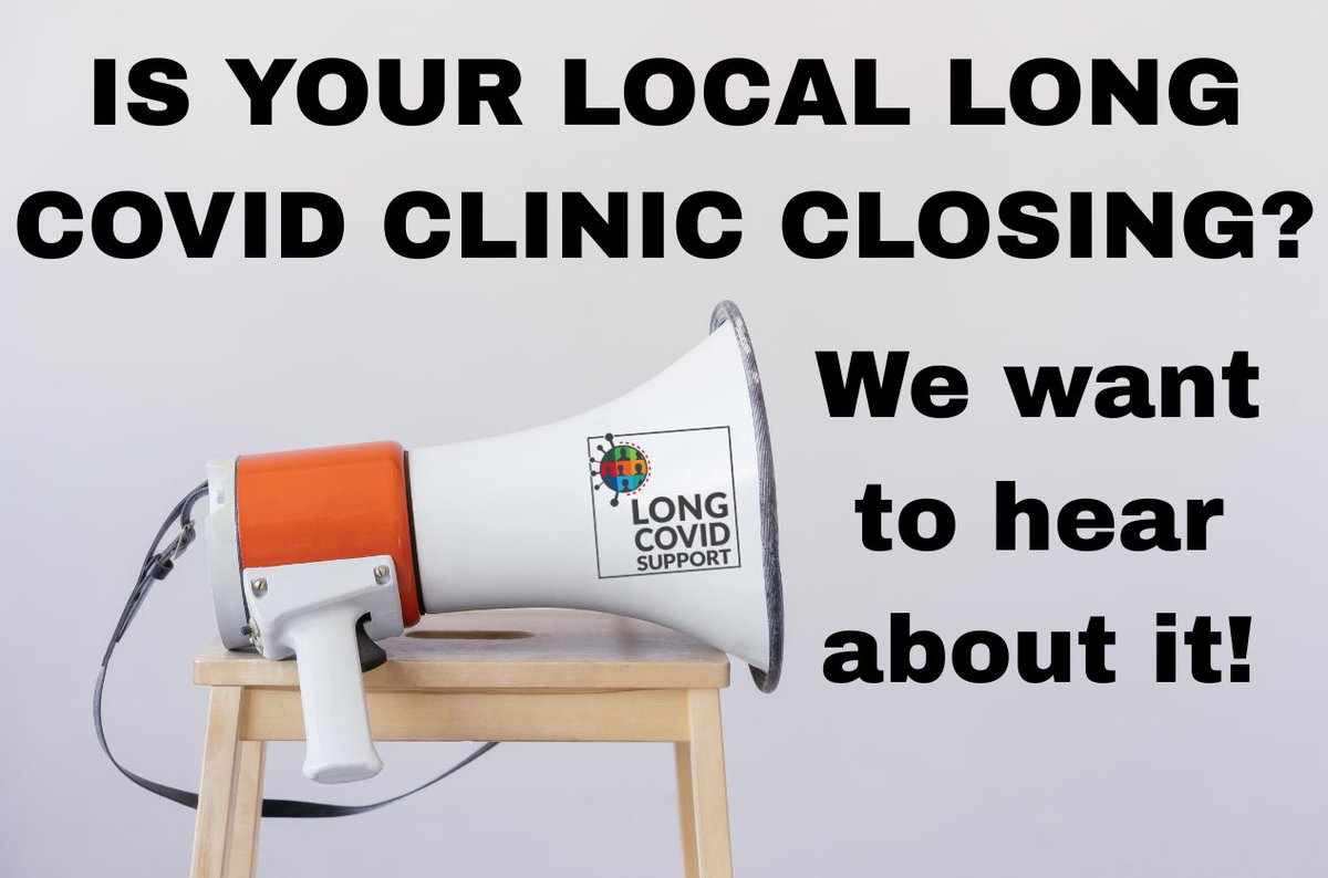 📣 1/2. Clinic Watch UK!!
Are you UK based &amp; have you recently been notified of changes to your local #LongCovid Clinic? 

If so, we want to hear about it!

🧑‍💻 Head to our clinics webpage &amp; complete a simple survey - link below ⬇️ 

#LongCovidClinics