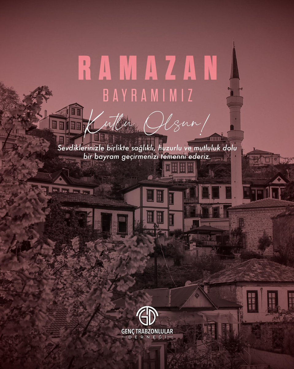 Sevdiklerinizle birlikte sağlıklı, huzurlu ve mutluluk dolu bir bayram geçirmenizi temenni ederiz.

Ramazan Bayramınız Kutlu Olsun ✨

#GençTrabzonlularDerneği