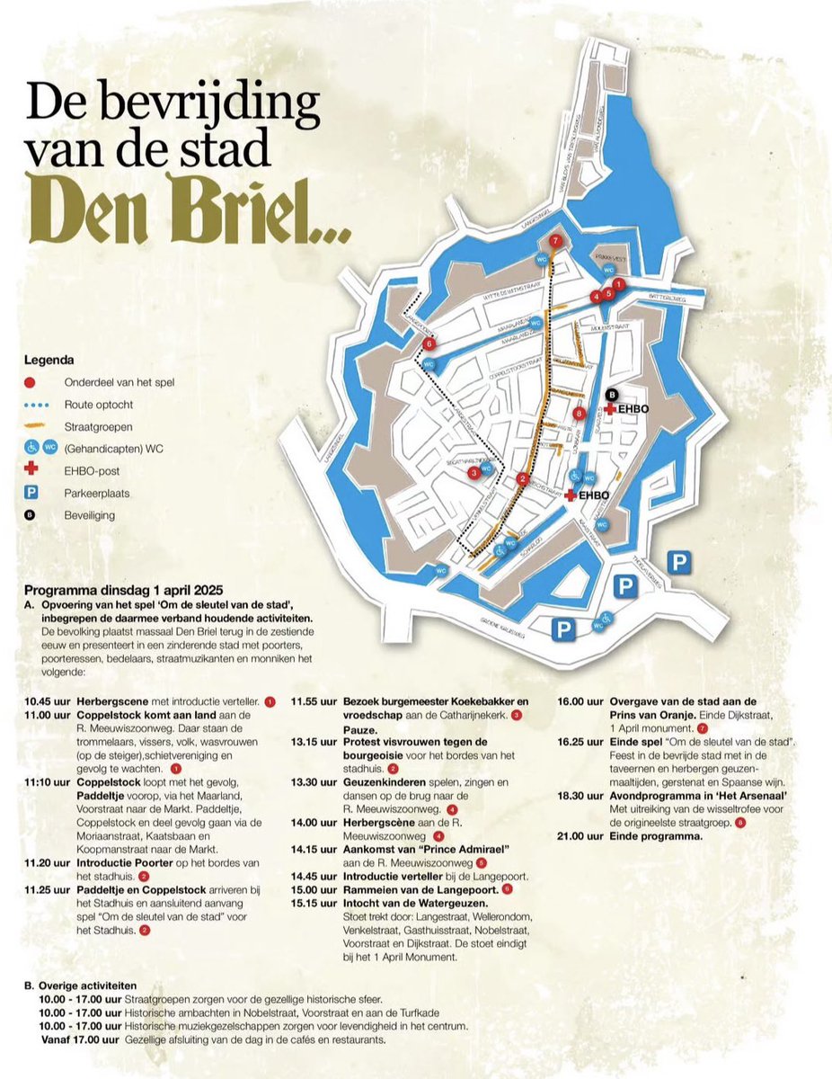 Mis het niet: de 1 aprilviering in Brielle. De iconische datum van 1 april 1572 herleeft. Museum Den Briel gratis toegang. <a href="/OPVoornePutten/">OP Voorne-Putten</a> <a href="/BeleefBrielle/">Beleef Brielle</a> <a href="/ikschrijfgesch/">Immaterieel erfgoed</a>  #evenement #brielle