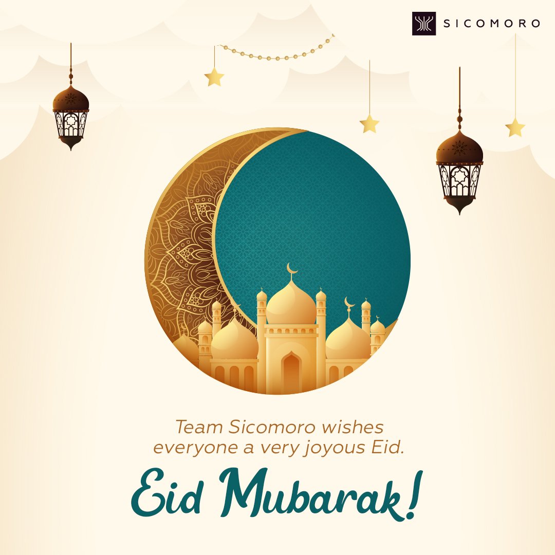 May this Eid bring peace and prosperity! Eid Al Fitr Mubarak! 

#Sicomoro #RamzanEid