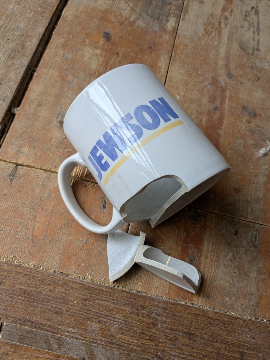 Disaster!!!! I've had this Jewson mug for over 20 years and I've just dropped it. My heart is broken, it's like losing my best friend, a constant companion in my working life. Any chance of another one <a href="/Jewson/">Jewson</a>