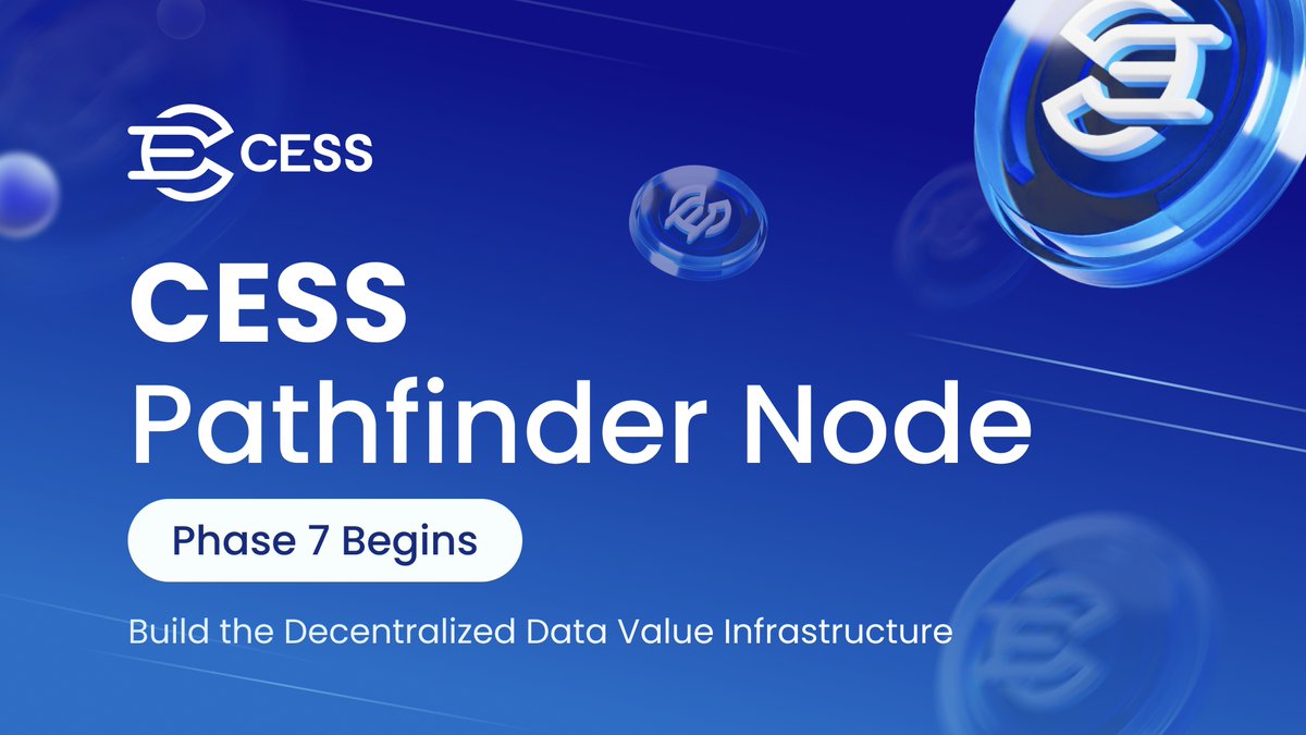 The #CESS Pathfinder Node Phase 6 sold out instantly thanks to incredible community support!  

Phase 7 — the FINAL phase — is now officially OPEN!!👉 cess.network/pathfinder/?co…

Don’t miss your chance to be part of #CESS’s decentralized data infrastructure and claim future mainnet