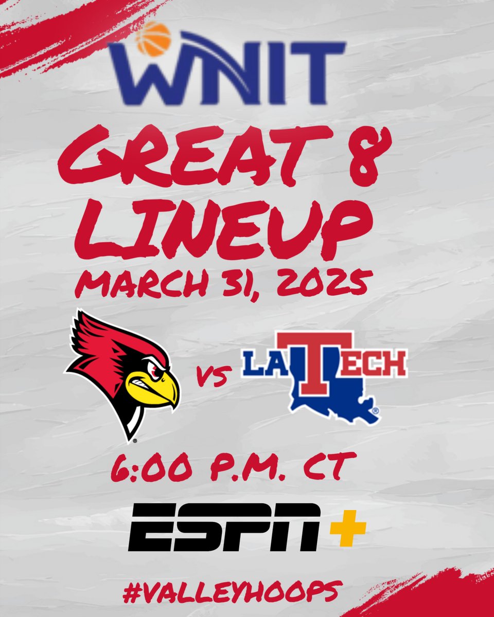 MVC Basketball (@valleyhoops) on Twitter photo GREAT 8⃣‼️
<a href="/RedbirdWBB/">Illinois State Women’s Basketball</a> hosts Louisiana Tech in the Great 8⃣‼️
#ValleyHoops GREAT 8⃣‼️
<a href="/RedbirdWBB/">Illinois State Women’s Basketball</a> hosts Louisiana Tech in the Great 8⃣‼️
#ValleyHoops