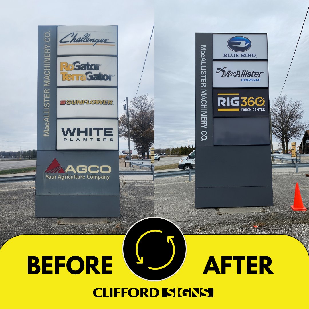 CliffordSigns's tweet image. Fresh look, fresh brand! 🚀 We took down this sign, gave it a makeover, and updated all tenant panels. The difference speaks for itself! 👀 #SignTransformation #BeforeAndAfter #GetVisible