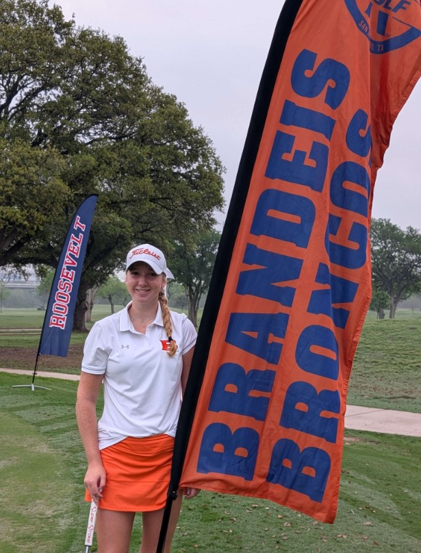 BrandeisGolf's tweet photo. Day 1 of District Championships have begun for our Lady Broncos! #golowbroncos
Follow all of the action on the TX High School Golf app at iWanamaker! @nisdbrandeisbroncos @BroncosBrandeis https://t.co/7RUQO18A5c