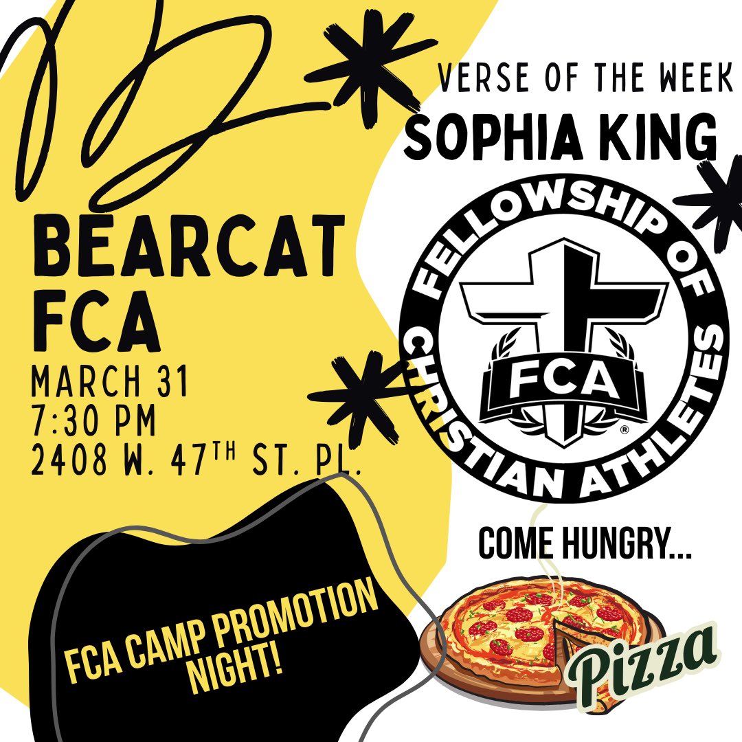 Camp Promo at FCA Tonight!  🚨Dinner Will Be Served🚨 🍕🍕🍕
