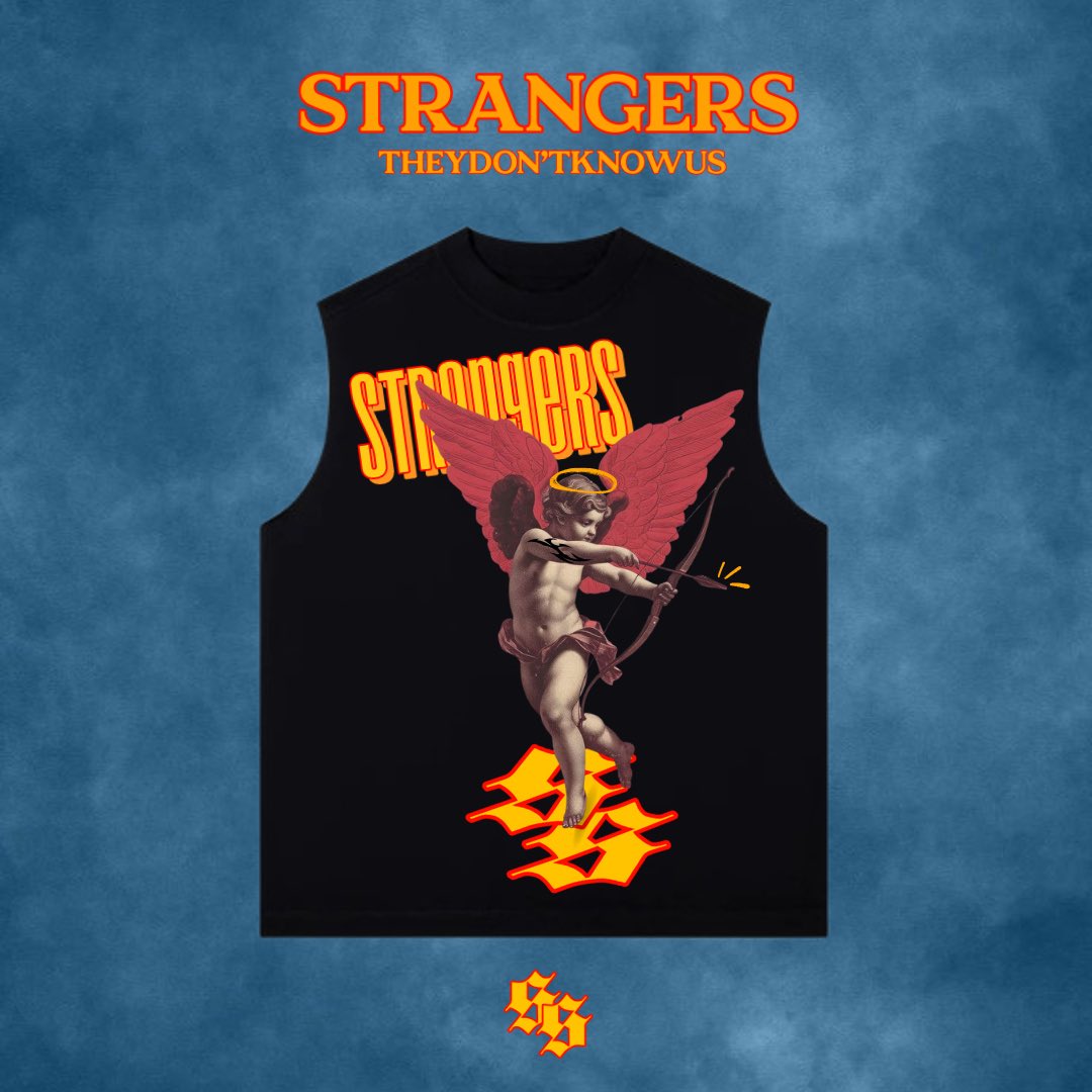 strangerstdku's tweet image. STRANGERS CUPID SLEEVELESS 🖤

COLOR : BLACK