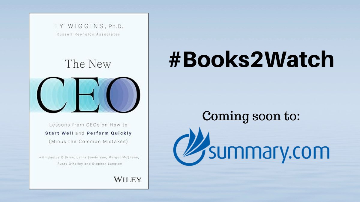 Summary.com (@businessbooks) on Twitter photo #Books2Watch
The New CEO: Lessons from CEOs on How to Start Well and Perform Quickly (Minus the Common Mistakes) by <a href="/tywiggins/">Dr Ty Wiggins</a> | amazon.com/dp/1394244347/âŚ
<a href="/WileyBusiness/">Wiley Business</a> #booksummary #businessbook #soundview #ceo #leadershipbook #Books2Watch
The New CEO: Lessons from CEOs on How to Start Well and Perform Quickly (Minus the Common Mistakes) by <a href="/tywiggins/">Dr Ty Wiggins</a> | amazon.com/dp/1394244347/âŚ
<a href="/WileyBusiness/">Wiley Business</a> #booksummary #businessbook #soundview #ceo #leadershipbook