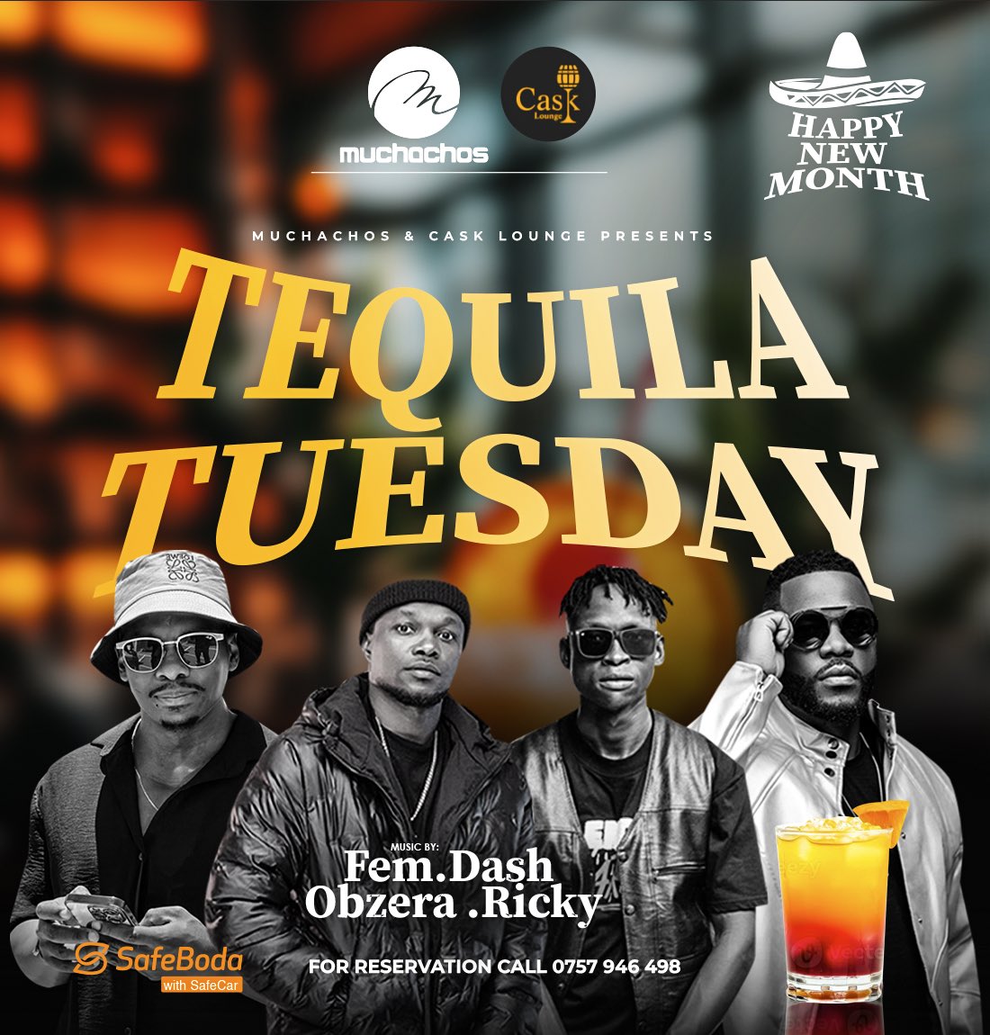 We usher in the new month with same great energy and vibes. #TequilaTuesday sets the pace tomorrow at <a href="/CaskLoungeKla/">Cask Lounge & restaurant</a> 

Tell your friends the tequila shots are ready!!!