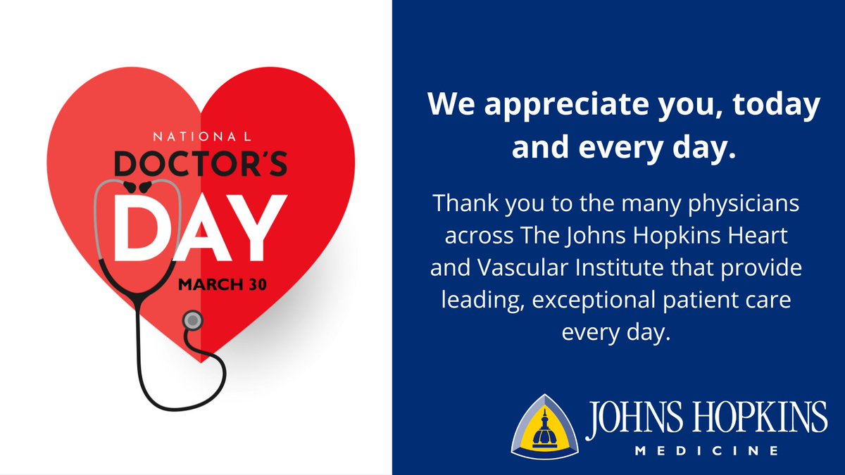 On #NationalDoctorsDay, we celebrate the dedication, skill, and compassion of our Johns Hopkins surgeons who change lives every day. Thank you for your unwavering commitment to excellence in patient care, research, and innovation! 💙🔬✂️ #ThankYouDoctors #HopkinsSurgery