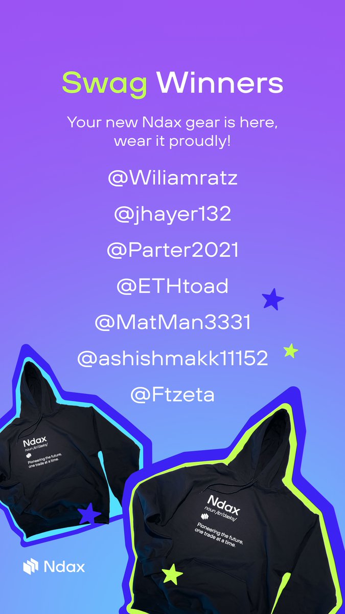 ndaxio's tweet image. 🥳🇨🇦🎉🥳🇨🇦🎉Congrats to all our swag winners!!! 🥳🇨🇦🎉🥳🇨🇦🎉

Get ready to move from winter jacket season to hoodie season.
#canadianspring #NdaxTurns7
