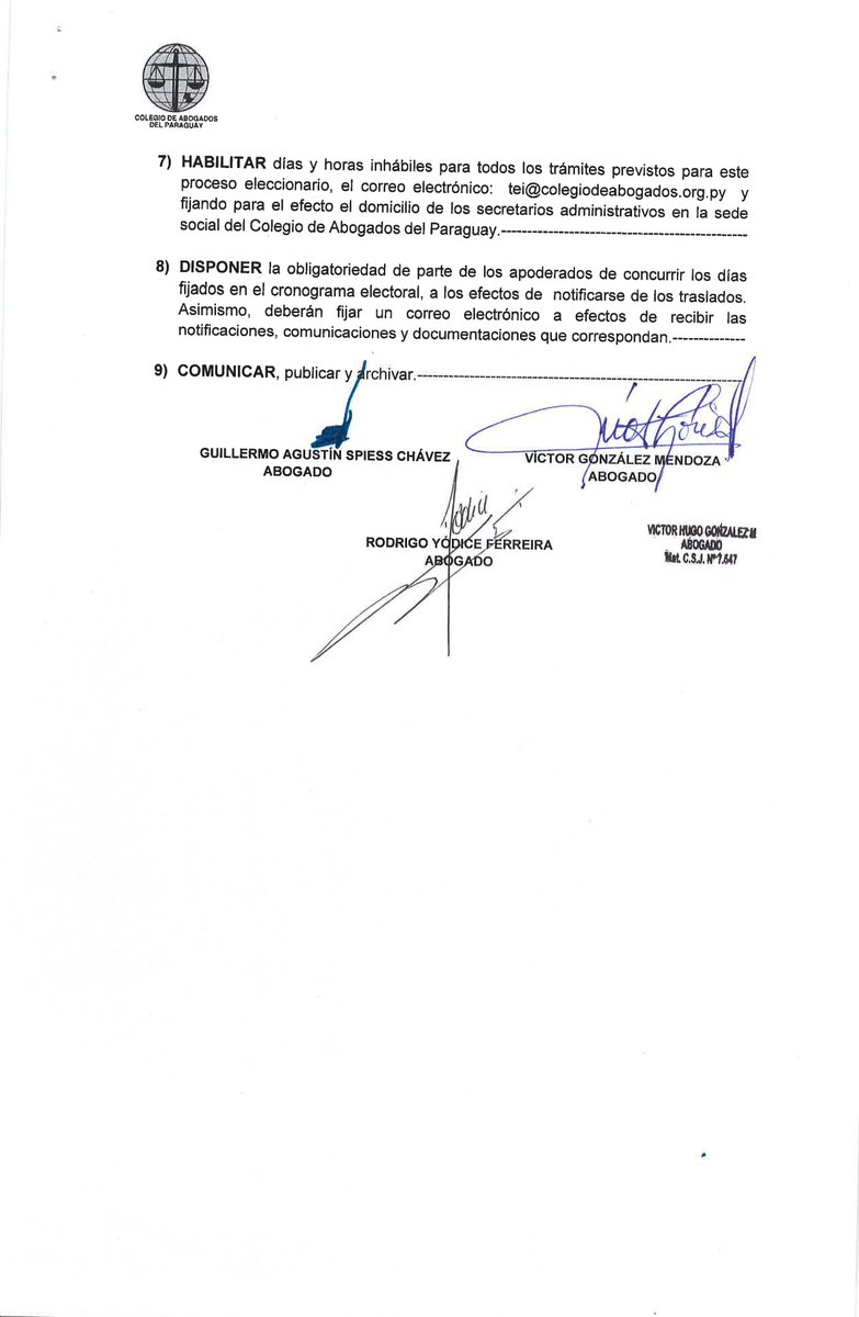 CAP_py's tweet image. Ponemos a conocimiento de los interesados la Resolución 01/2025 del TEI del CAP, por la que se convoca a elección de nuevas autoridades del Colegio de Abogados del Paraguay y ejercicios 2025-2027