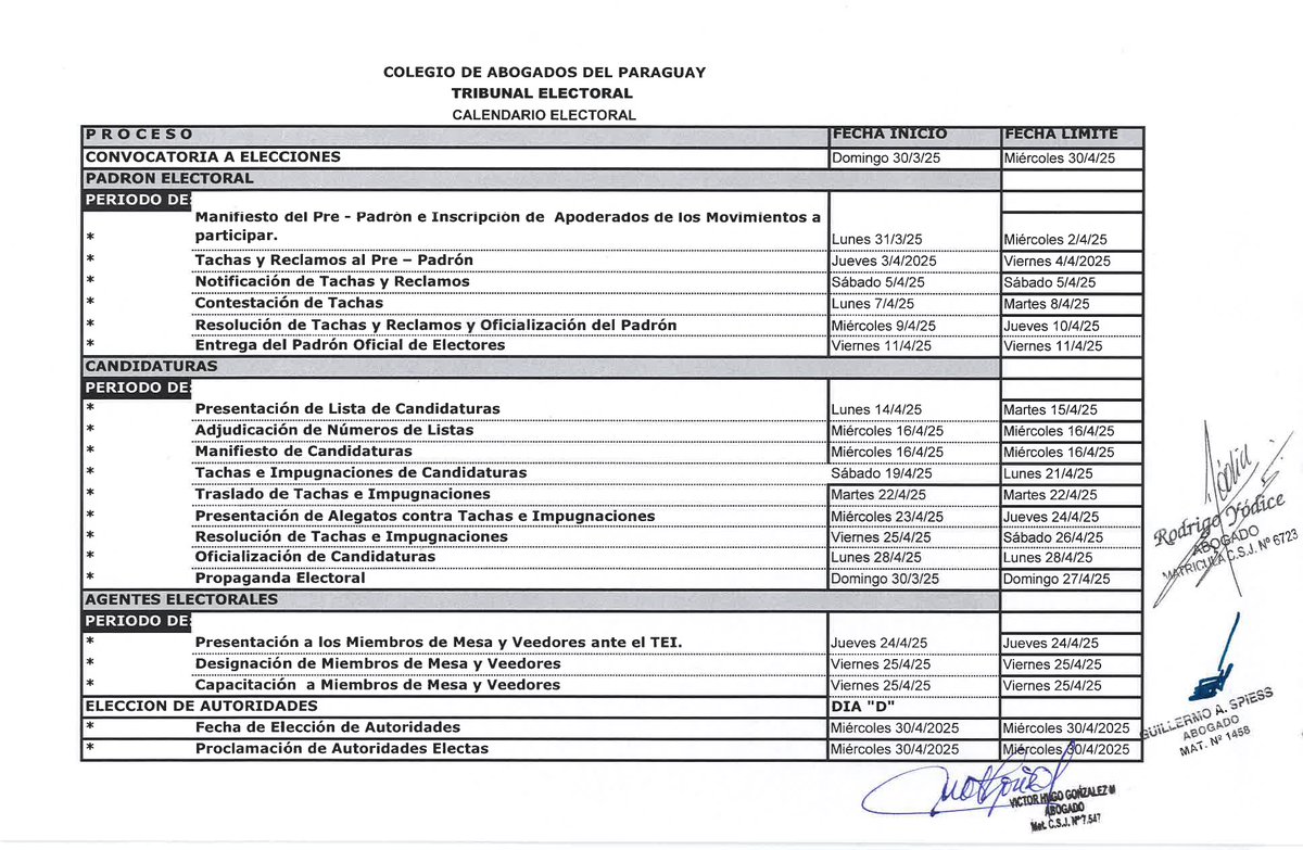 CAP_py's tweet image. Ponemos a conocimiento de los interesados la Resolución 01/2025 del TEI del CAP, por la que se convoca a elección de nuevas autoridades del Colegio de Abogados del Paraguay y ejercicios 2025-2027