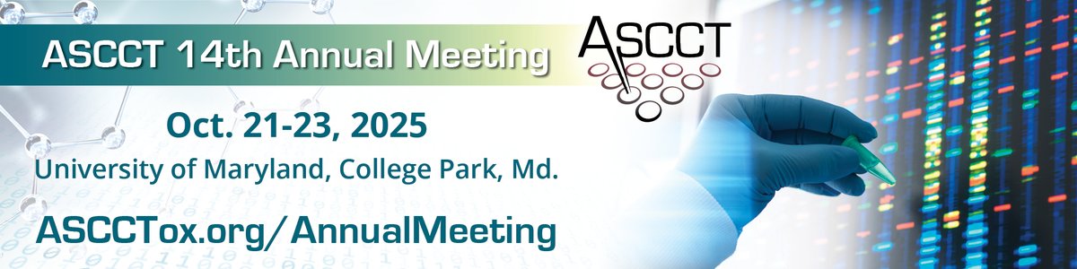 #ASCCT is accepting session &amp; #continuing #education proposals for the 14th annual meeting!   

Submissions on #invitro, #insilico, #nonanimal #toxicology, policy &amp; engagement are welcomed! Focus areas include #regulatory, #confidence, risk assessment, ecology &amp; #AOPs