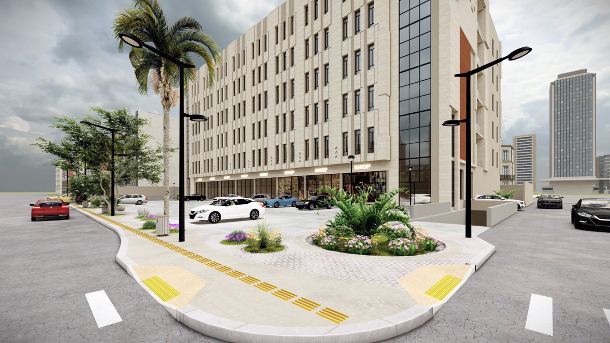 2023_engismail's tweet image. التوازن بين الفخامة والبساطة! 🏢✨ تصميم يعتمد على الحجر الطبيعي مع توزيع نوافذ محسوب بدقة، يعطي إحساس بالارتفاع والانسجام. مشروع يجمع بين السكني والتجاري بكفاءة. وش رأيكم في هالستايل؟ 🤔 #عمارة #تصميم_معماري #واجهات