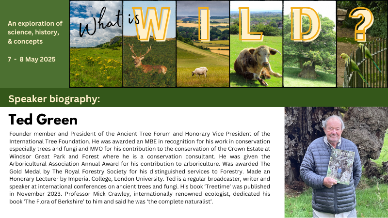We’re honoured to welcome Ted Green to our What is Wild? conference this May 7–8! 🌳

📅 May 7: Co-leading the discussion at 'An Evening with Mark Cocker – What is Wild?'
📅 May 8: What Lives in Closed Canopy Woodland?

ukeconet.org/what-is-wild.h…

#TedGreen #AncientTrees #Rewilding