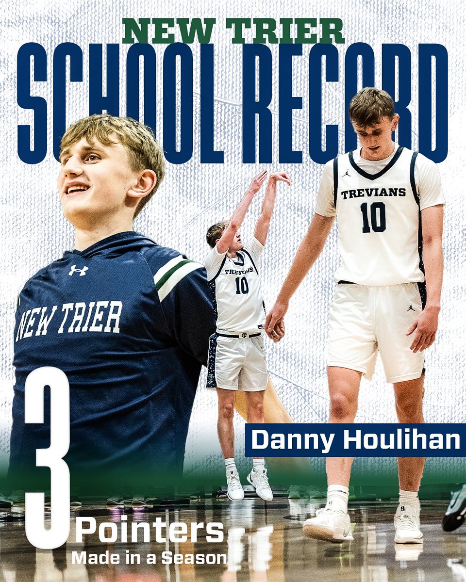 Congratulations to Danny Houlihan on breaking the record for most 3 pointers in a single season with 89 made 3 pointers.