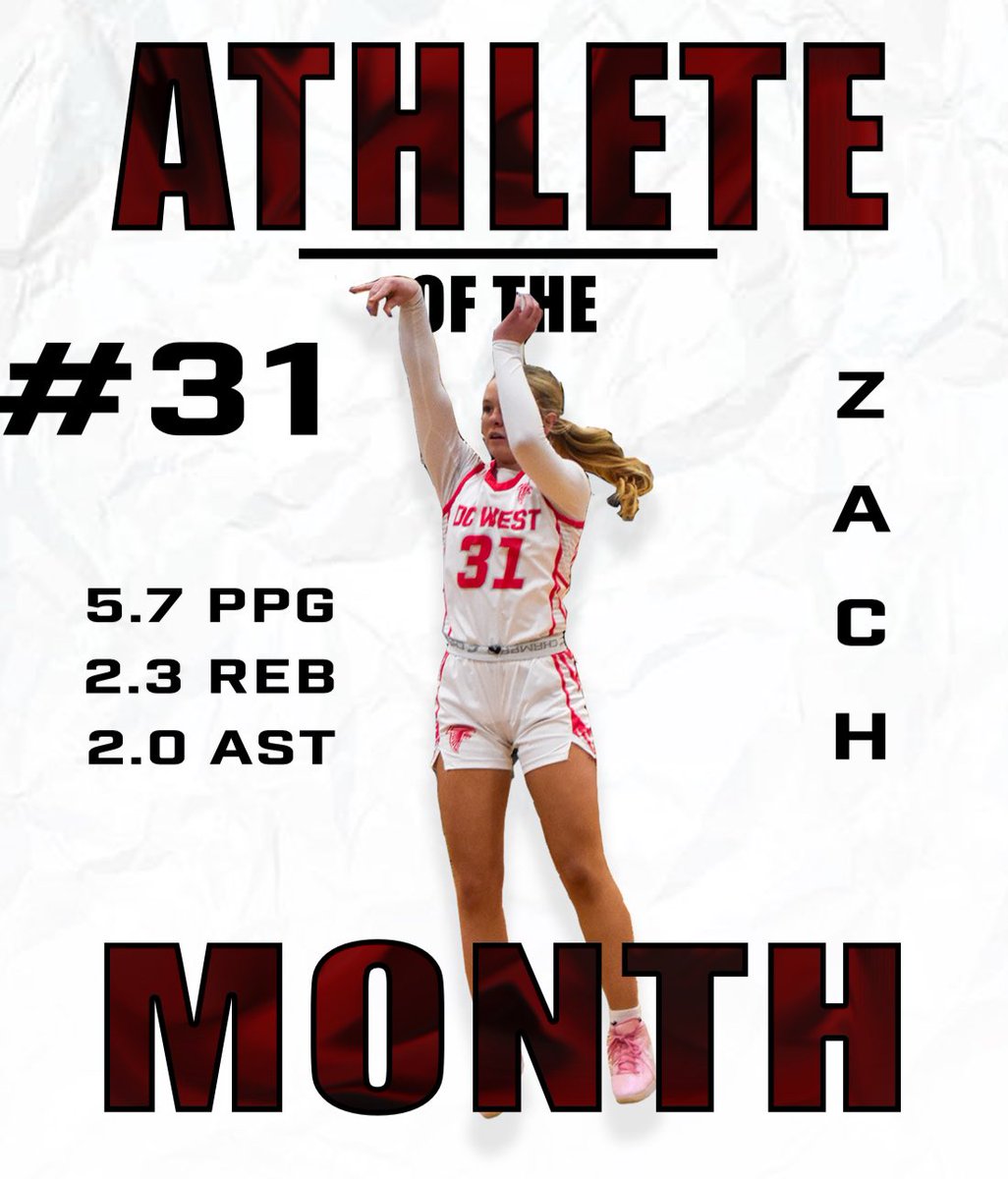 Congratulations to our February Athletes of the Month: Zane Wohlers and Bella Zach! #dcwestpride #RiseUp