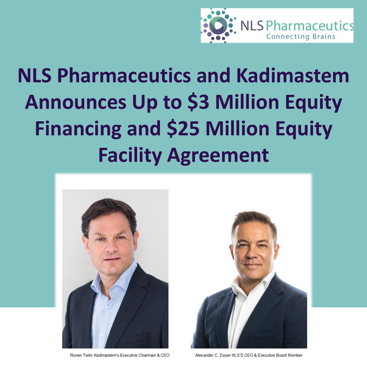 NLS has announced the closing of up to $2M equity financing and a $25M equity facility agreement! These financial resources will support our merger with <a href="/KadimastemLTD/">Kadimastem LTD</a> and the advancement of clinical trials for transformative therapies in ALS and diabetes. Exciting times ahead!