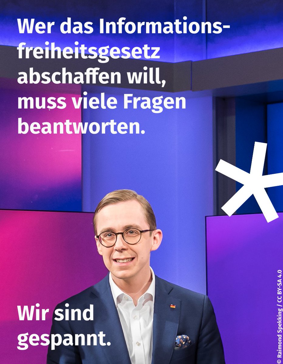 Zentralrat der Konfessionsfreien (@konfessionsfrei) on Twitter photo Skandalös, dass @Philipp_Amthor von der <a href="/CDU/">CDU Deutschlands</a> die Abschaffung des #IFG plant, denn:
„Das #Informationsfreiheitsgesetz schafft Transparenz für staatliches Handeln", sagt <a href="/jeha2019/">Jessica Hamed</a> vom <a href="/ifw_recht/">Weltanschauungsrecht</a>, „insbesondere da, wo der Staat sie gerade verhindern will.“
konfessionsfrei.de/informationsfr… Skandalös, dass @Philipp_Amthor von der <a href="/CDU/">CDU Deutschlands</a> die Abschaffung des #IFG plant, denn:
„Das #Informationsfreiheitsgesetz schafft Transparenz für staatliches Handeln", sagt <a href="/jeha2019/">Jessica Hamed</a> vom <a href="/ifw_recht/">Weltanschauungsrecht</a>, „insbesondere da, wo der Staat sie gerade verhindern will.“
konfessionsfrei.de/informationsfr…
