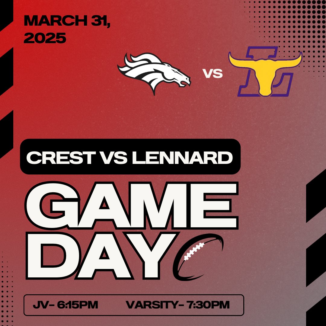 SCHSFlag's tweet photo. GAMEDAY! We have a huge matchup tonight with the Lennard Longhorns. Come out and support your Chargers as we take on one of the best in the state! Go Chargers!!! https://t.co/oKlDpNwCGN
