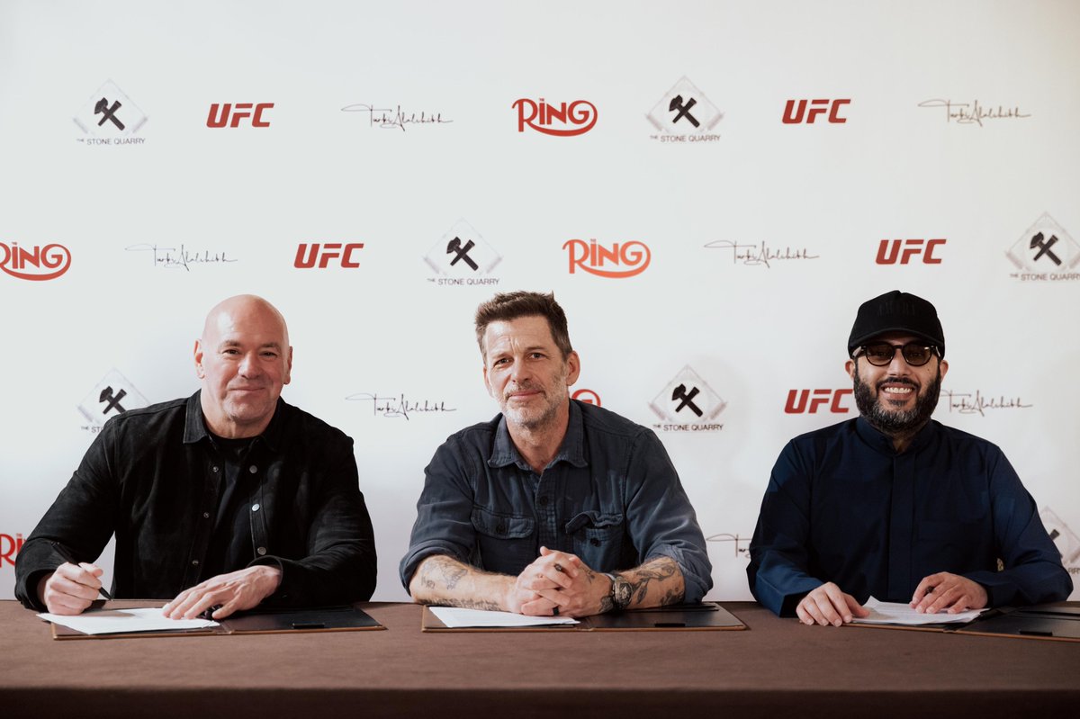 Turki_alalshikh's tweet photo. Proud to announce BRAWLER—a new fight film coming to life 🎬🥊

Partnering with the great director Zack Snyder and UFC to tell a story of struggle, sacrifice, and the road to UFC glory

With The Ring Magazine behind it, this is more than a movie, it’s a legacy in the making 🔥 https://t.co/khLiF7lJ1V