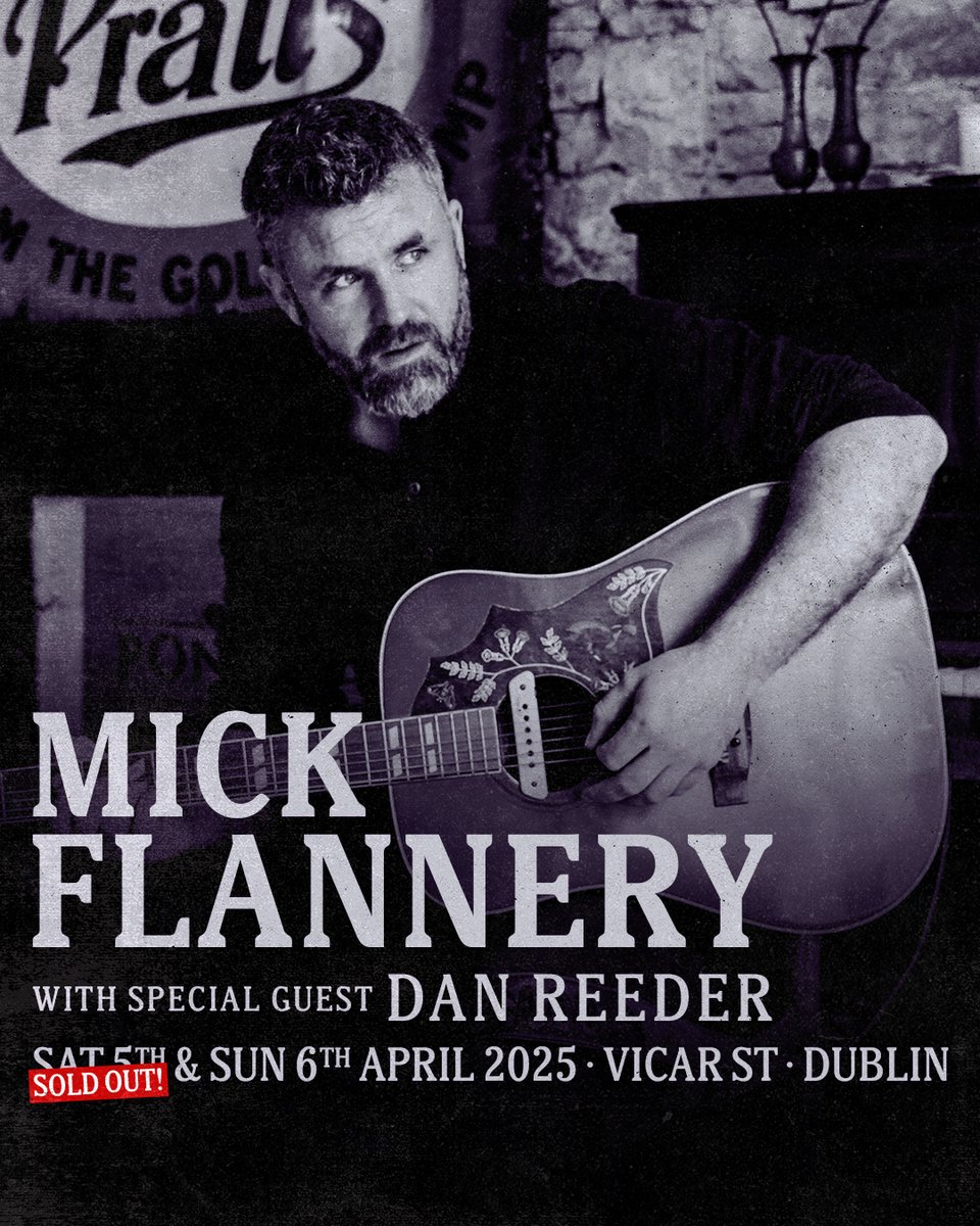 Vicar St (@vicar_street) on Twitter photo โ
โ
๐๐ข๐ ๐๐ก๐ ๐จ๐ฃ โ
โ
Catch one of Ireland's hardest working musicians - singer and songwriter <a href="/MickFlannery/">Mick Flannery</a> coming to the stage This Weekend! ๐ถ๐ซ
๐ซ Saturday 5th April - ๐๐ผ๐น๐ฑ ๐ผ๐๐
๐ซ Sunday 6th April - bit.ly/41TrrSk โ
โ
๐๐ข๐ ๐๐ก๐ ๐จ๐ฃ โ
โ
Catch one of Ireland's hardest working musicians - singer and songwriter <a href="/MickFlannery/">Mick Flannery</a> coming to the stage This Weekend! ๐ถ๐ซ
๐ซ Saturday 5th April - ๐๐ผ๐น๐ฑ ๐ผ๐๐
๐ซ Sunday 6th April - bit.ly/41TrrSk