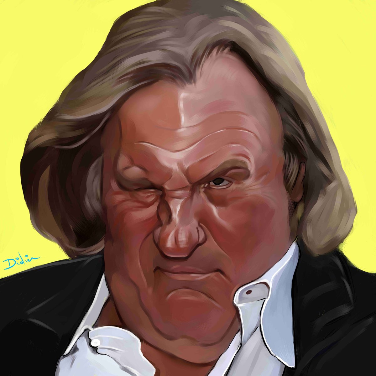 opensea.io/fr/assets/ethe…  Here’s a hilarious caricature of Gérard Depardieu, captured in all his glory with his iconic nose, mischievous smile, and a cheeky wink! 😏✨#GérardDepardieu #FrenchCinema #Legend #CaricatureArt #IconicActor <a href="/gmoneyNFT/">gmoney.eth</a>