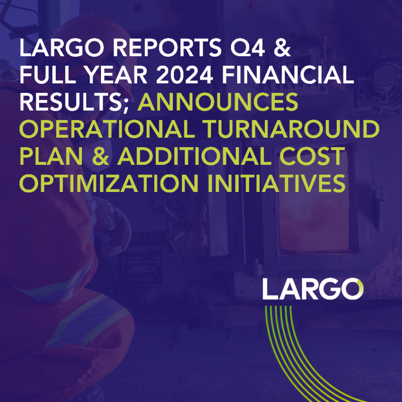 largo_inc's tweet photo. Completing a successful turnaround at Largo remains a company-wide priority, and we remain focused on taking the decisive steps needed to help strengthen our operational and financial foundation for the future.

Read the full announcement ↓ $LGO #vanadium