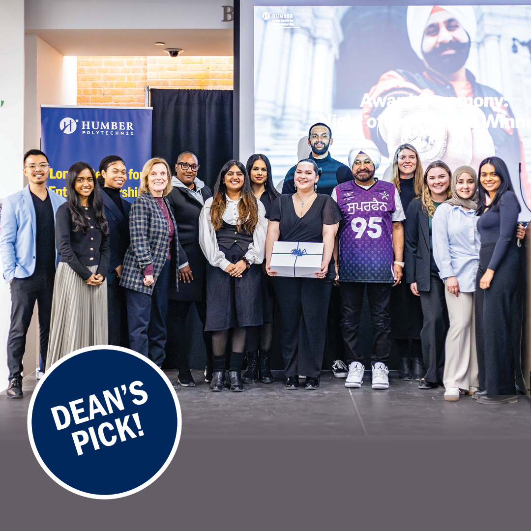 Aspiring entrepreneurs honed their presentation skills at the 'Night of Excellence' while Raptors Superfan Nav Bhatia shared his inspiring journey on hard work and success. Read more about the event and the competition winners in the Dean's News business.humber.ca/deans-news.