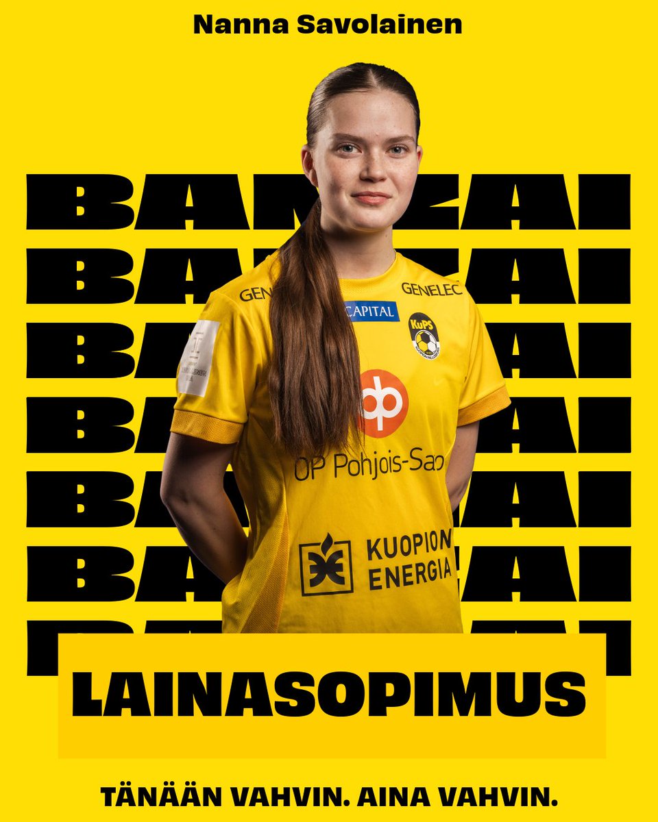 Briotech Kansallisessa Liigassa pelaava Kuopion Palloseuran Nanna Savolainen lainalle Ykkösen FC KTP:hen! 🤝

Savolainen siirtyy lainajaksolle loppukauden 2025 kattavalla sopimuksella, joka kuitenkin mahdollistaa tarvittaessa pelaajan nopean paluun takaisin Kuopioon. 🟨⬛
