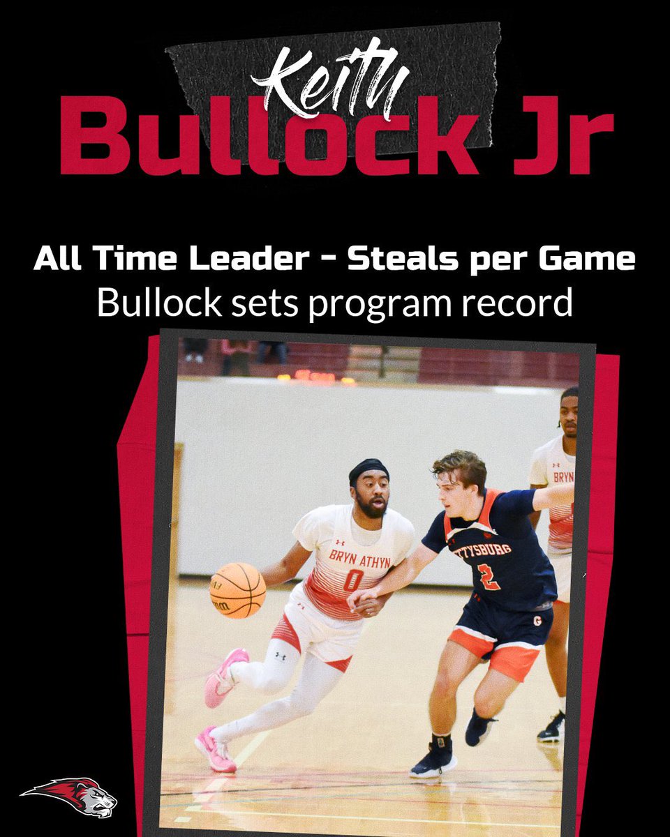 Congrats to senior guard, Keith Bullock Jr,  who set the program’s all time record for steals per game #OnTheHunt #D3Hoops