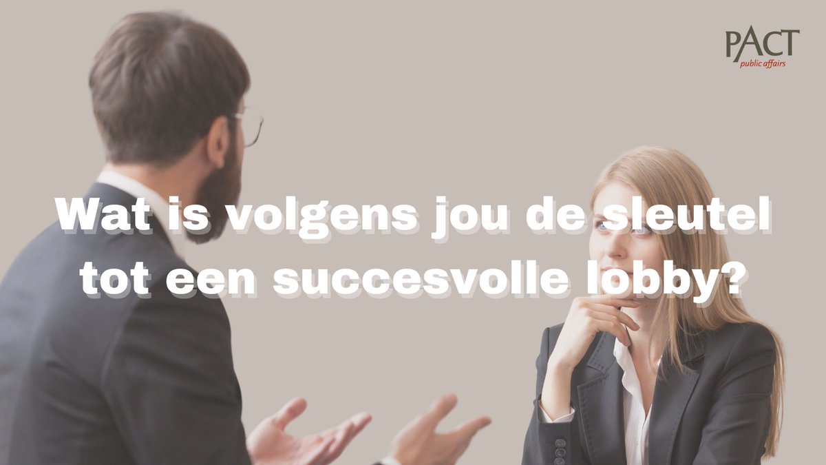 Is het de juiste timing, sterke relaties of overtuigende communicatie?

Wij zijn benieuwd naar jouw ervaring of visie.

👇 Deel je mening in de reacties
 📎Lees meer over onze aanpak: pactpublicaffairs.nl/diensten

#publicaffairs #lobbyvraag #strategischecommunicatie #PACTPublicAffairs