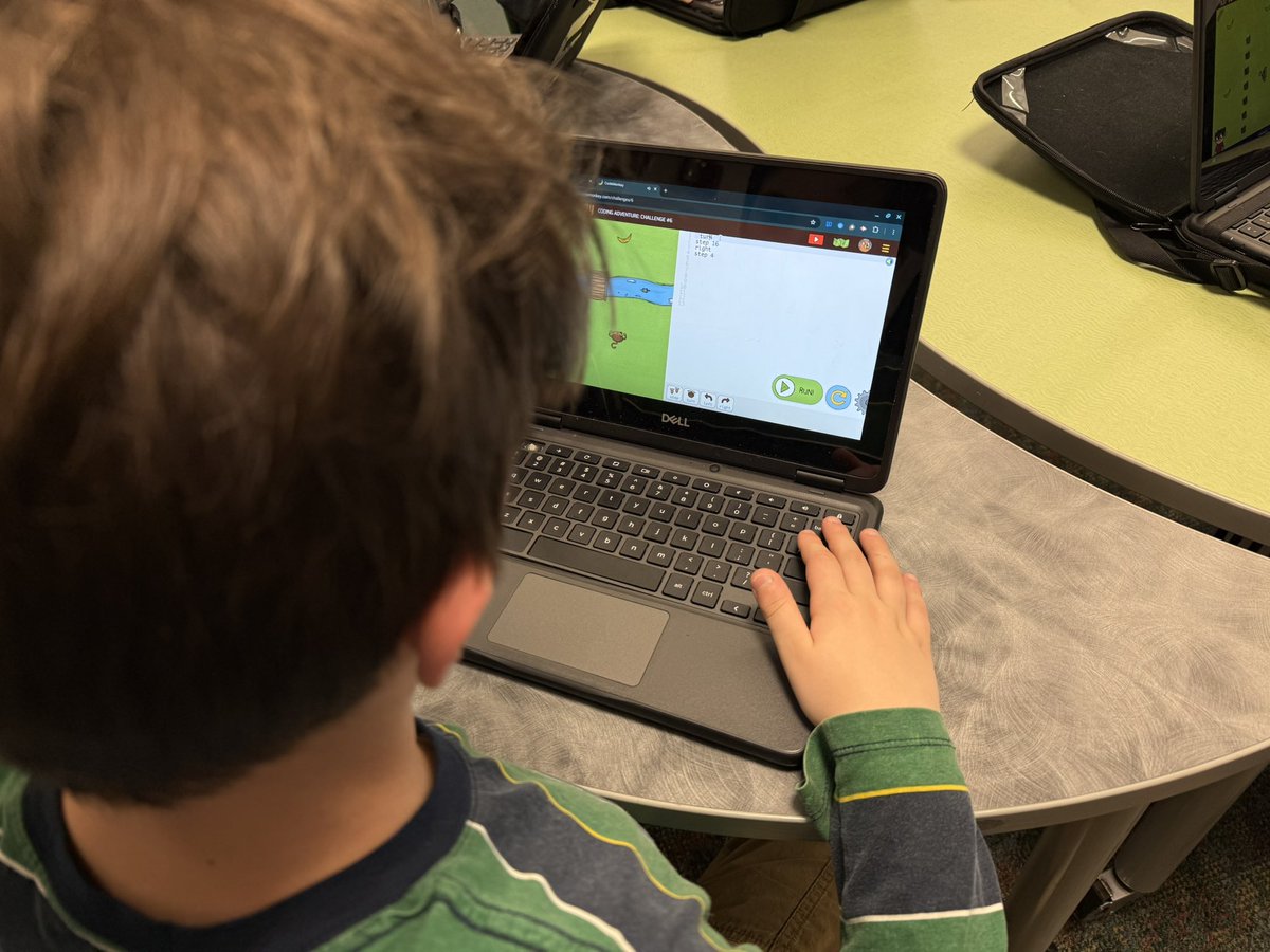 We are learning text based coding in library class! Keep Coding, C.V. Starr!!! <a href="/brewsterschools/">Brewster Central School District</a>