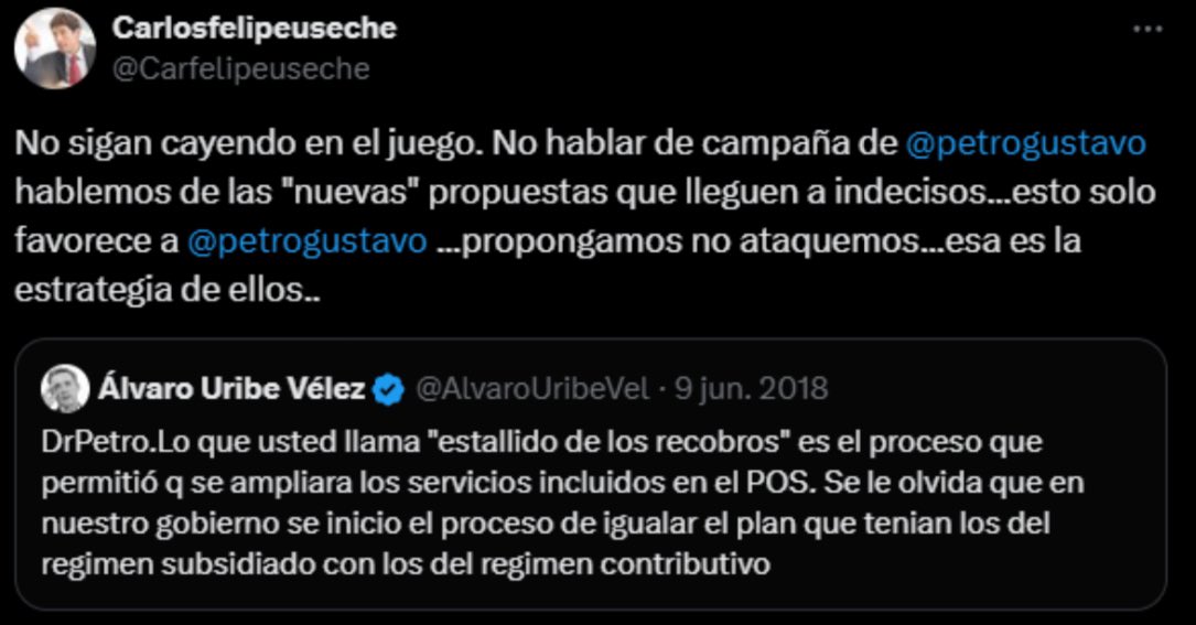 📢 ALERTA EN LA SAE 🚨 – EL URIBISMO SE INFILTRA EN LA ENTIDAD

La presidenta de la <a href="/activosSAE/">Sociedad de Activos Especiales</a>, Amelia Pérez Parra, ha contratado como asesor de Presidencia a un uribista declarado: Carlos Felipe Useche <a href="/Carfelipeuseche/">Carlosfelipeuseche</a>. Un personaje con un historial de ataques al Gobierno del