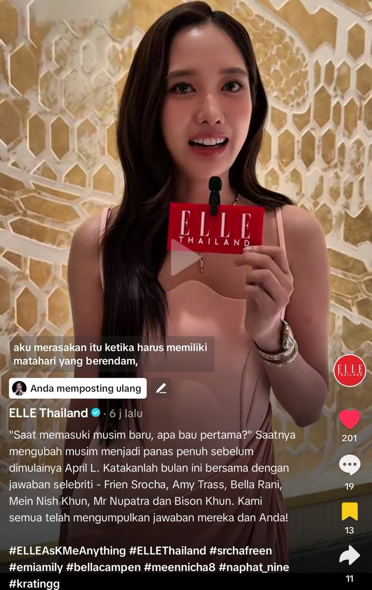 fans_freenID's tweet image. Check tiktok videos from 🔥 

1.ELLE Thailand
🔗 vt.tiktok.com/ZSrMLS65P/

❤️| Like     💬| Comment 🔃 | Share

#srchafreen 
#FreenSarocha  #GIRLFREEN