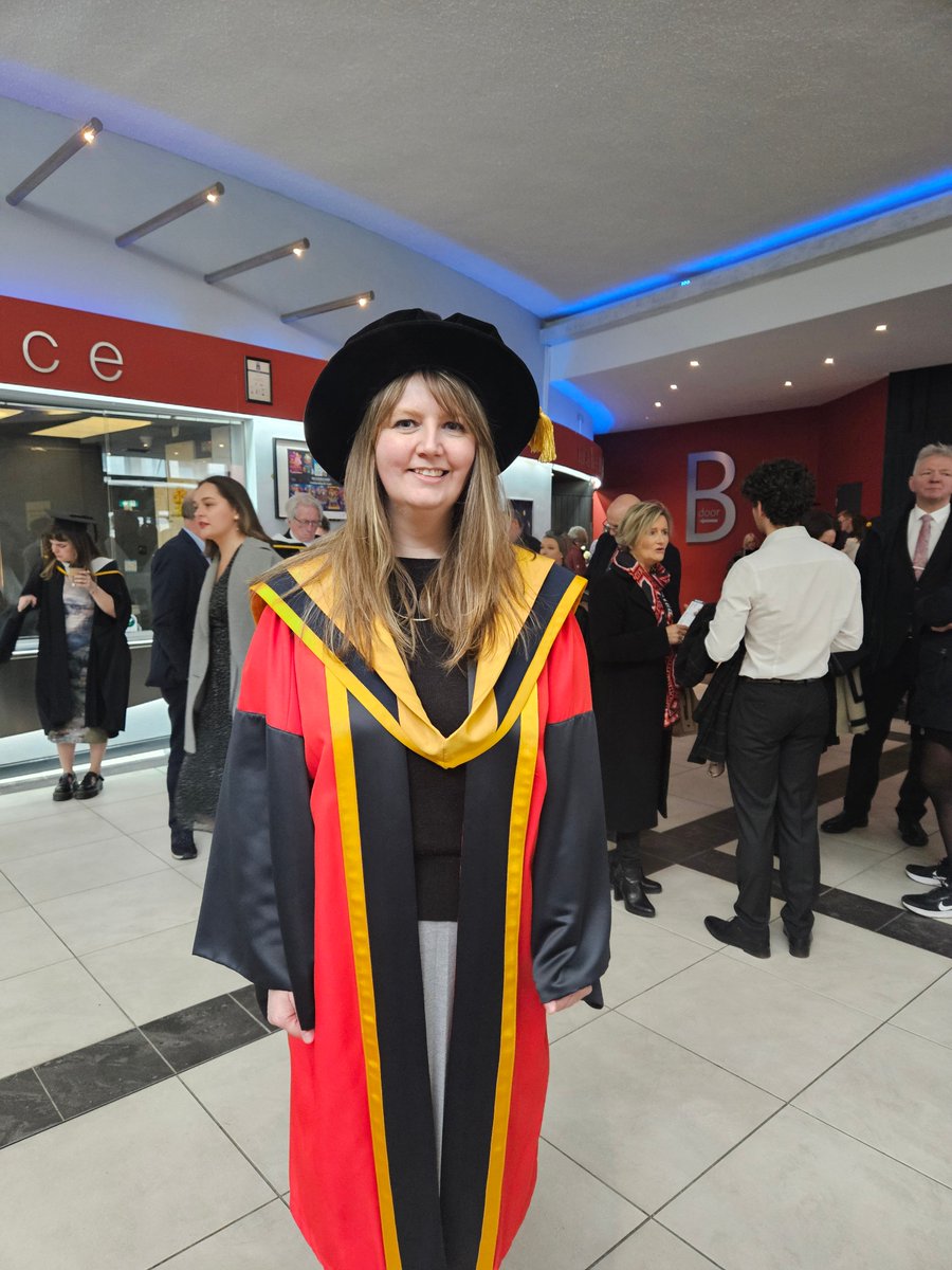 Huge congratulations to our colleague Dr Linda Adams on her PhD graduation! Linda's research explored the role of stylistic context in harmonic expectation and was supervised by Dr Patricia Flynn, Head of the School of Theology, Philosophy, and Music.