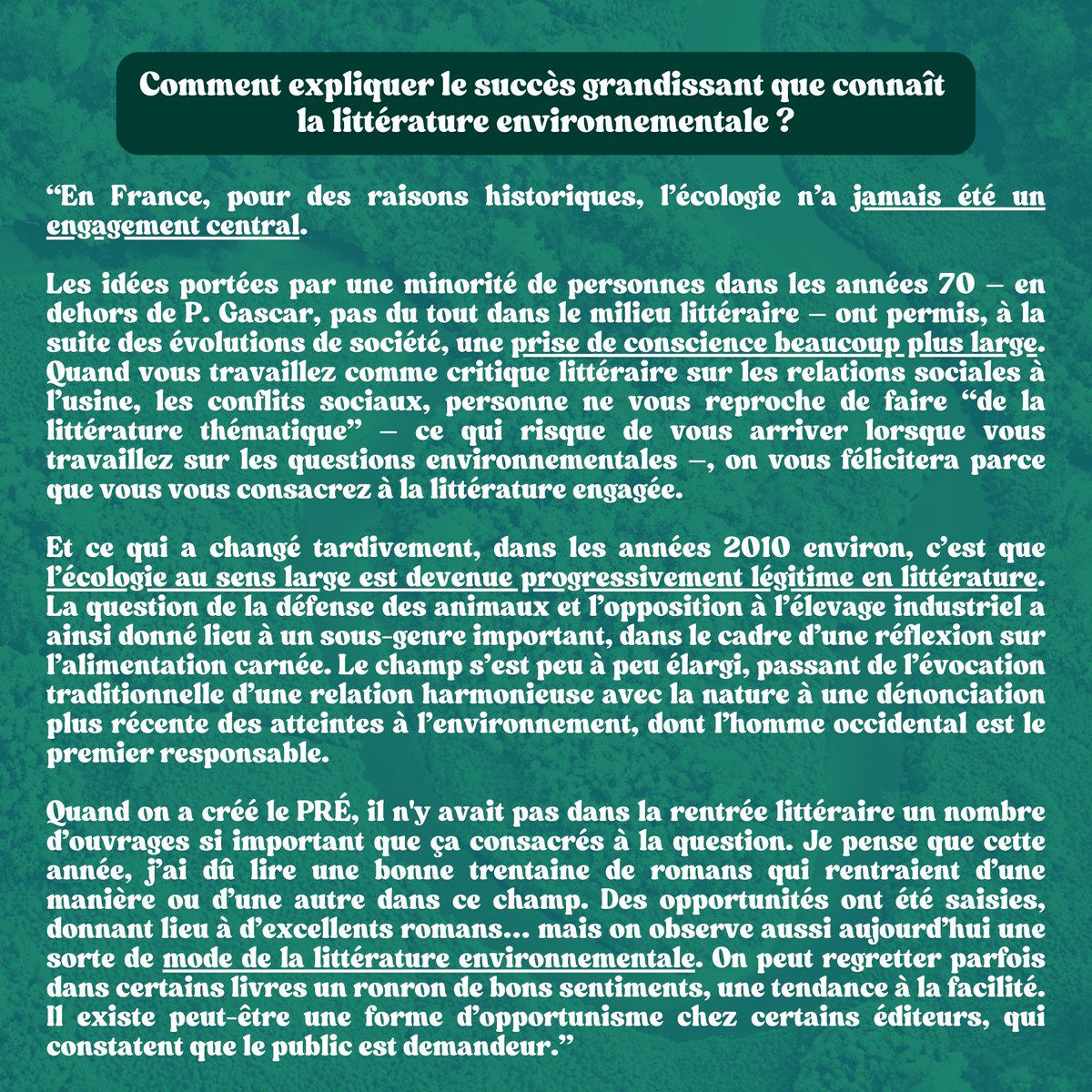 Prix du roman d'écologie tweet media