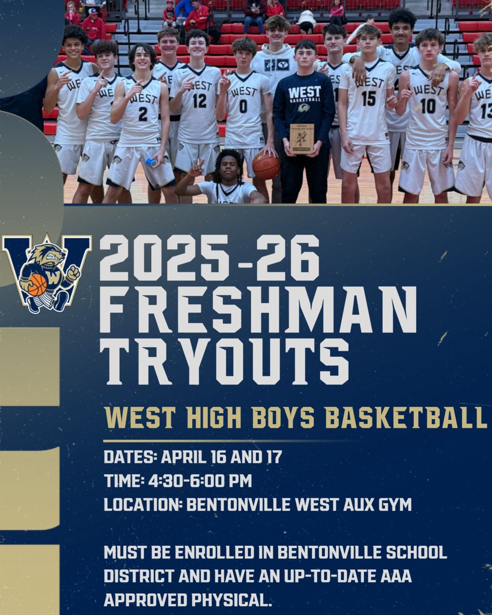 Tryouts for the 2025-26 freshman boys basketball team.  Pre-register at the link below

forms.gle/uC56sxSLtXCgyc…