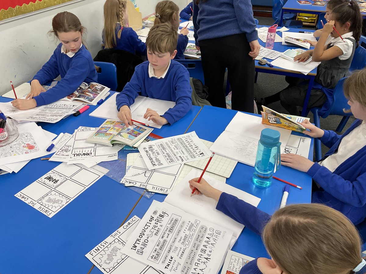 These children have really enjoyed taking part in "Comic Book Club" - our reading afterschool club for year 3 and 4. Thank you to <a href="/BookmarkCharity/">Bookmark Reading Charity</a> for the fantastic resources! 📚