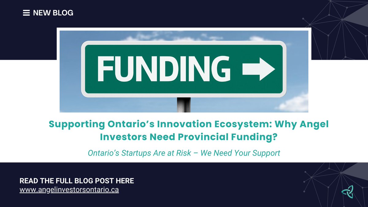 Ontario's startup ecosystem is at risk! Without the necessary support for angel investment infrastructure, we risk losing our upcoming high-growth companies to the U.S. and other global markets.

Read our latest blog to learn more and take action!
🔗 angelinvestorsontario.ca/funding/