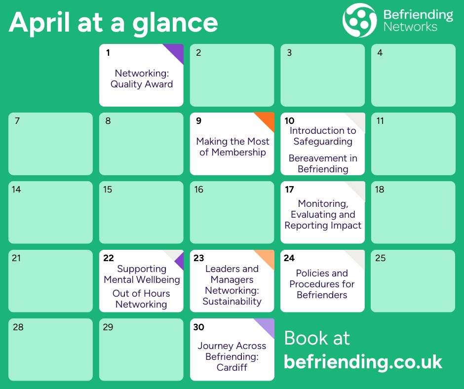 We've got some great events and training coming up in April, with lots of opportunities to connect to the network and boost your skills with Topical Training April. Head to our website to book your spot: buff.ly/xYBN6Vd